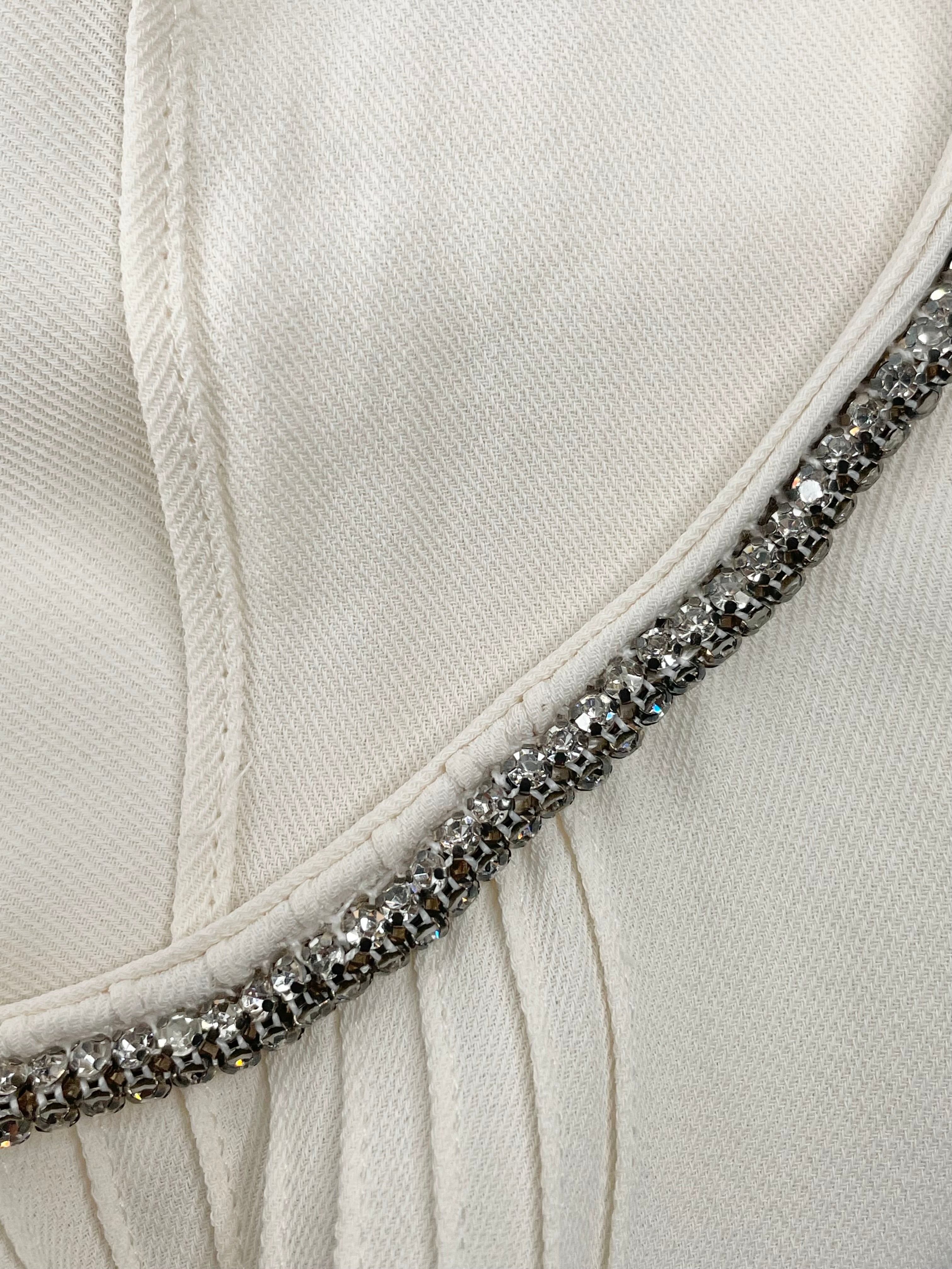 Reiss Cream 'Milla' Chain & Pleat Detailed Sleeveless Top - AU4/6