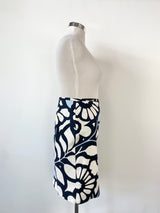 Hobbs Retro Floral Patterned A-Line Skirt - AU12