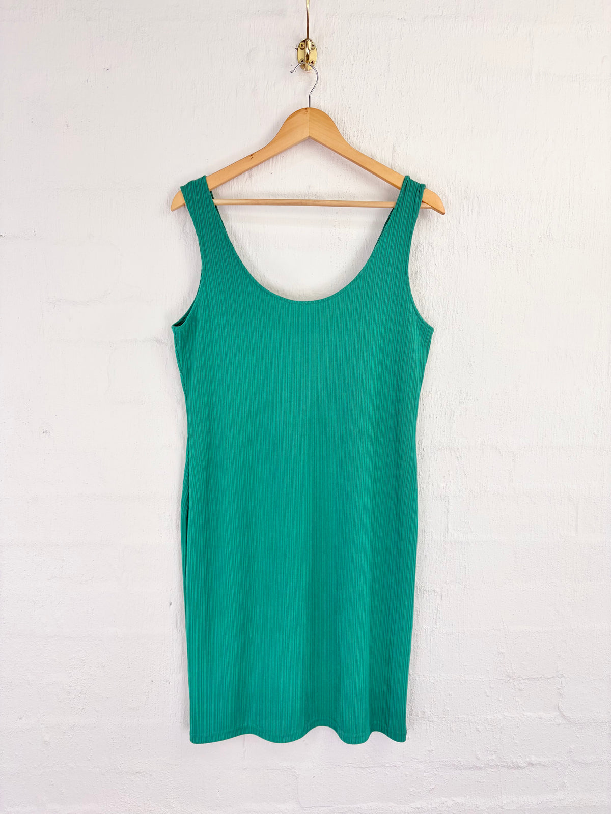 Kuwaii Green Rib Knit Tank Dress - AU14