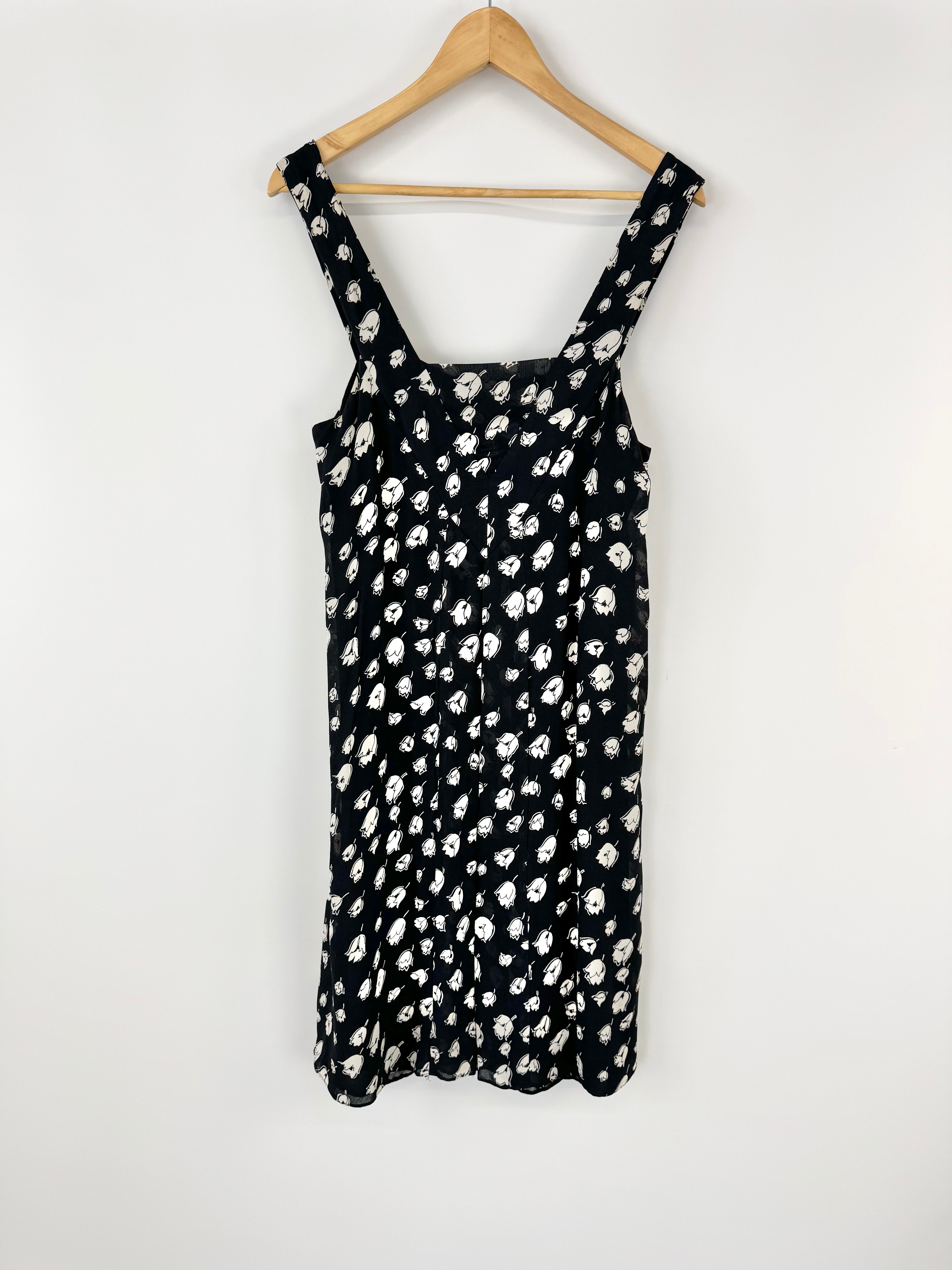 Scanlan Theodore Black & White Floral Dress - AU12