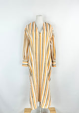 Lee Mathews Striped V-Neck Dress - AU8/10