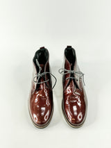 Bosari Burgundy Patent Lace UPS