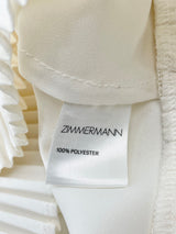 Zimmermann Pearl White Pleat Swing Top - AU8