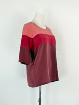 Manolo Triple-Toned Pink Silk Top - AU8/10