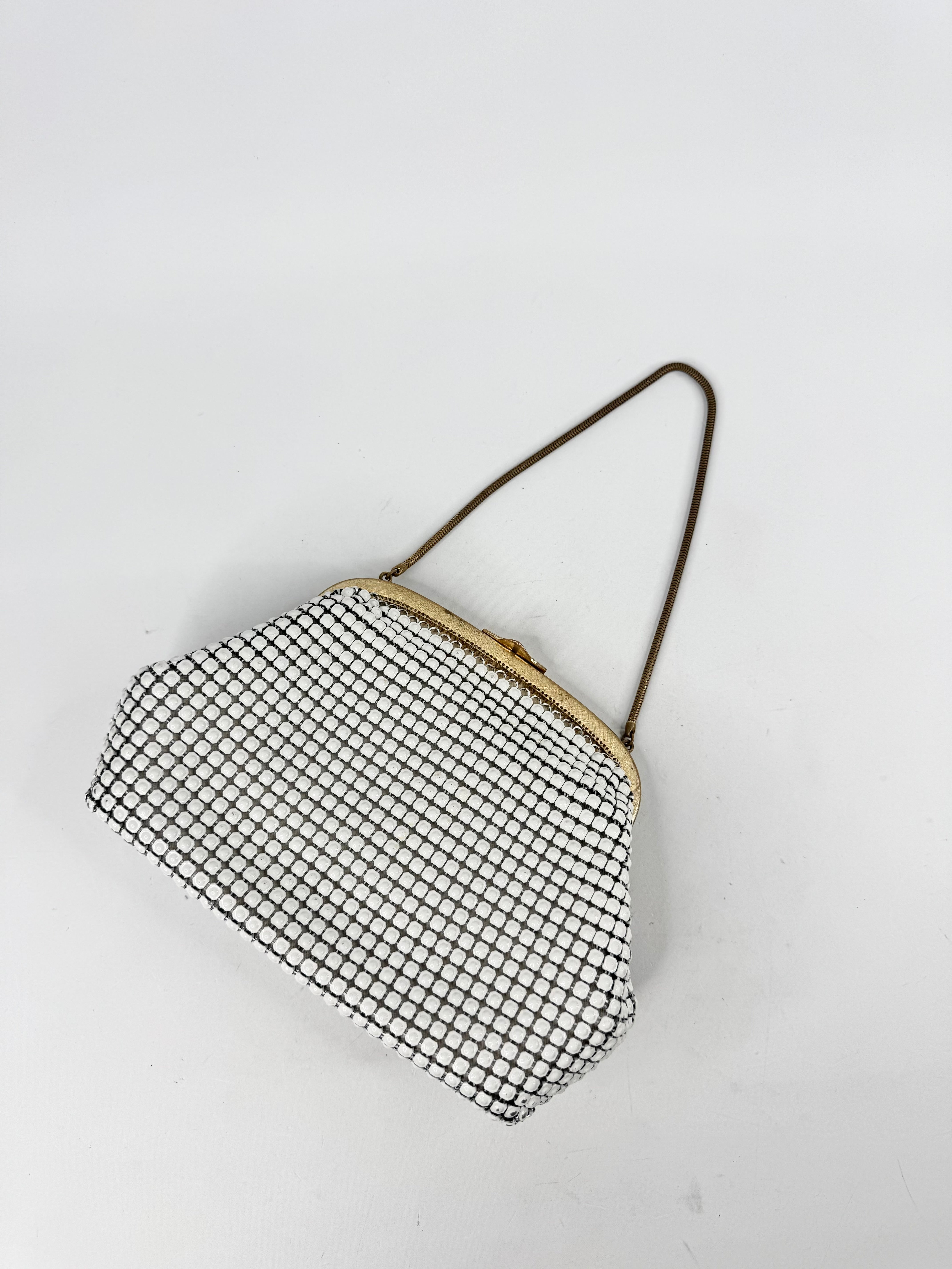 Vintage Oroton White Metal Mesh Bag