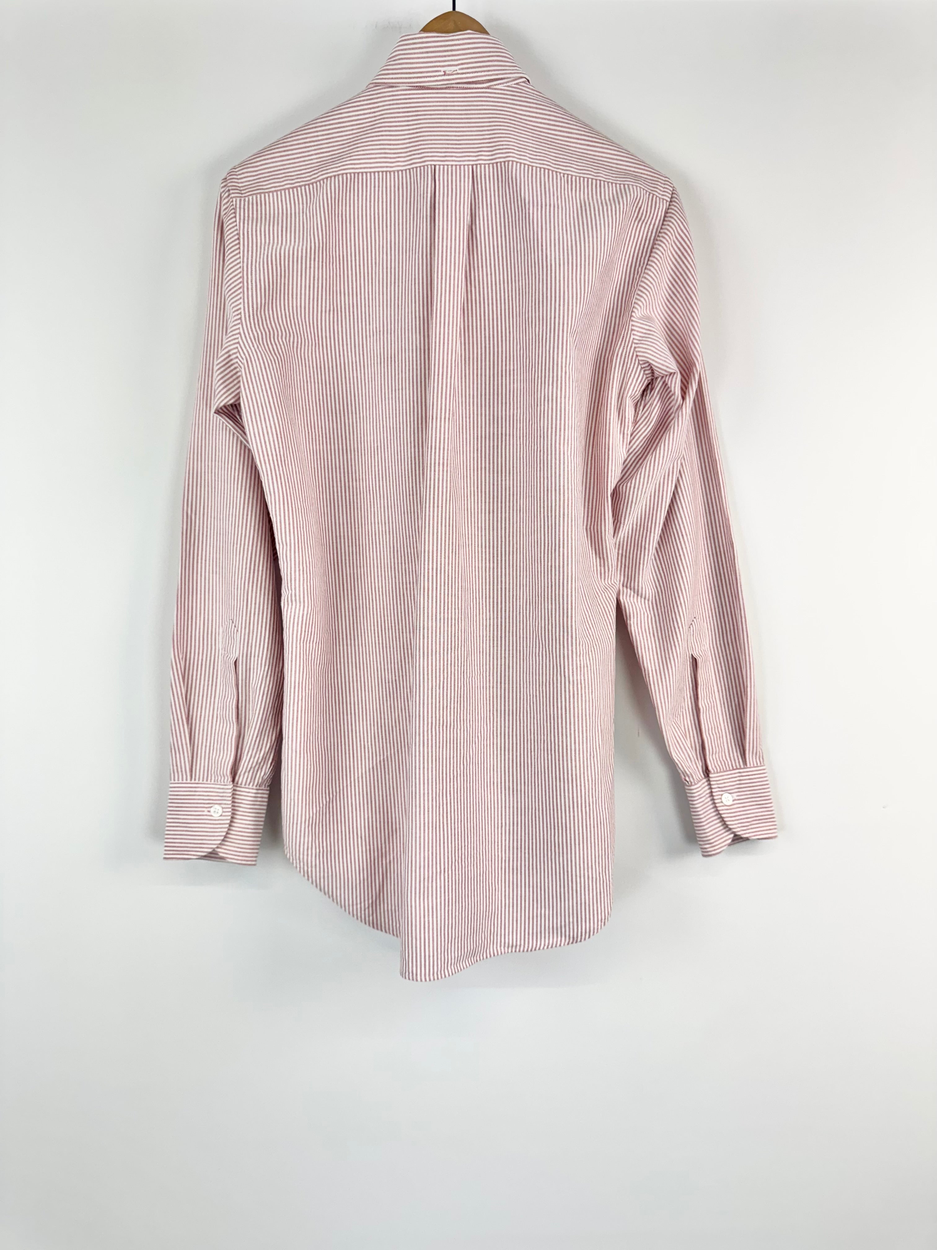 Drake's Red and White Striped Shirt - 15/28