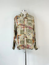 Maxim Vintage Patterned Relaxed Shirt - L