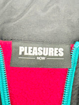 Pleasures Now Two-Tone Teal & Red 1/4 Zip Pullover - M