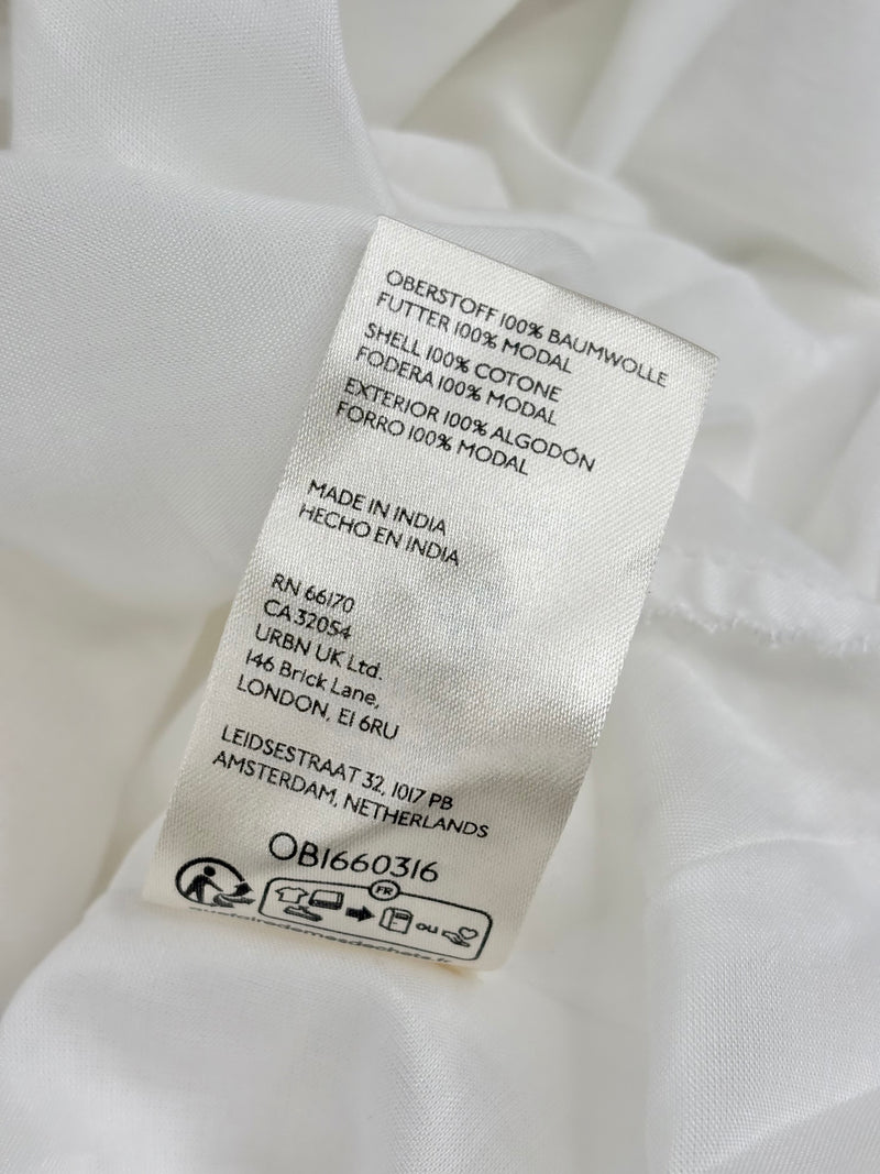 By Anthropologie White Tunic-Style Zip Up Dress - AU6/8