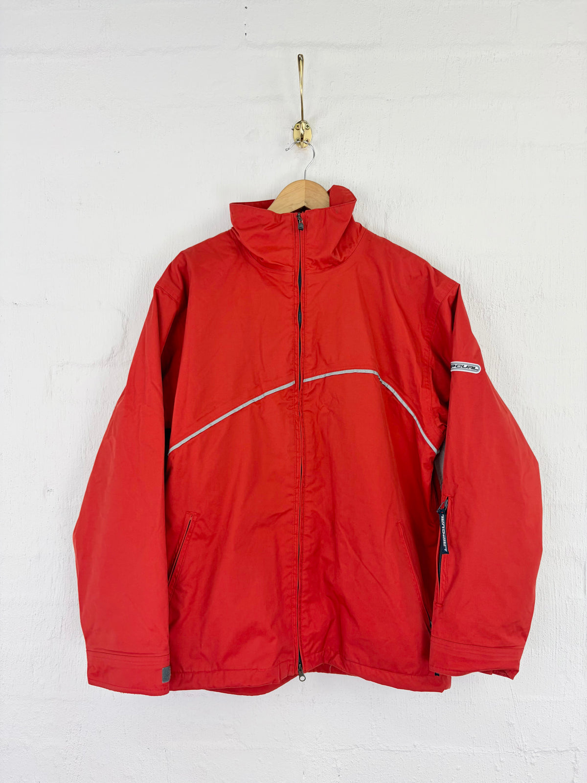 Ripcurl Red Y2K Waterproof Shell Jacket - XL