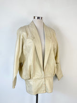 Vintage Sirocco Cream Leather Jacket - AU10/12