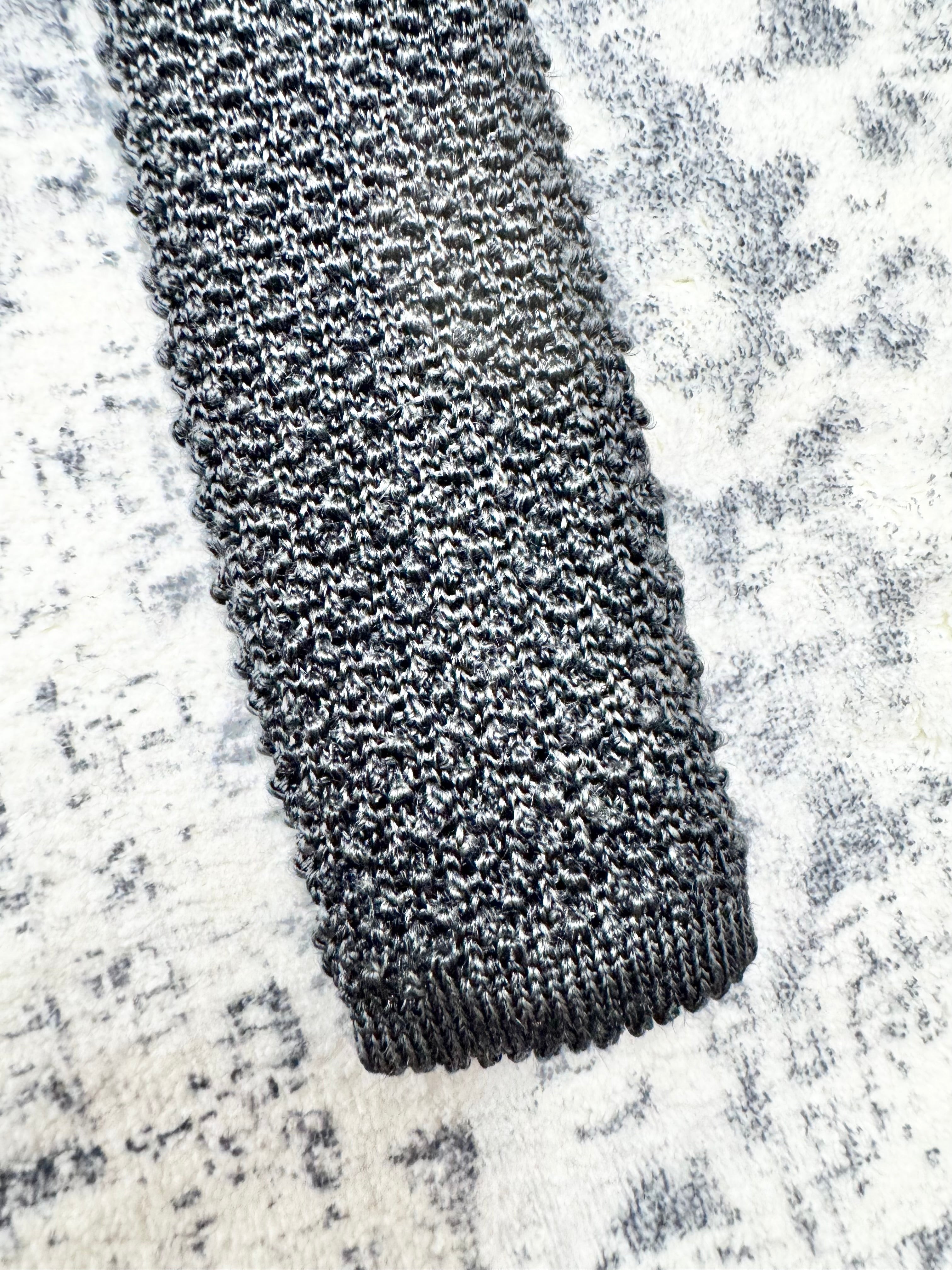 Burberry Black Silk Knitted  Tie
