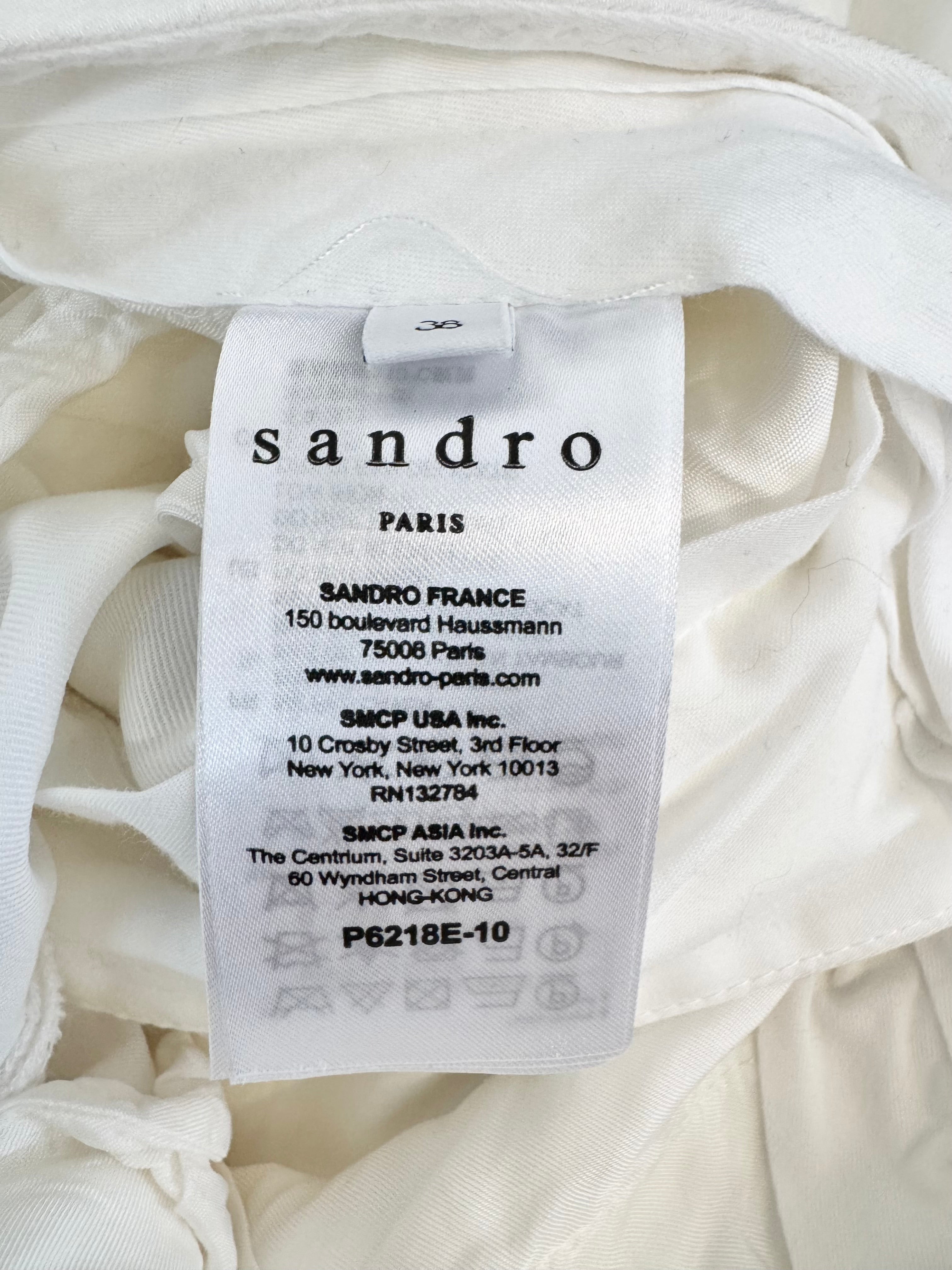 Sandro White Multicolour Stripe Tracksuit Pants - AU10