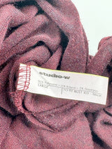 Studio.W Maroon Mock-Neck Long Sleeve Top - L