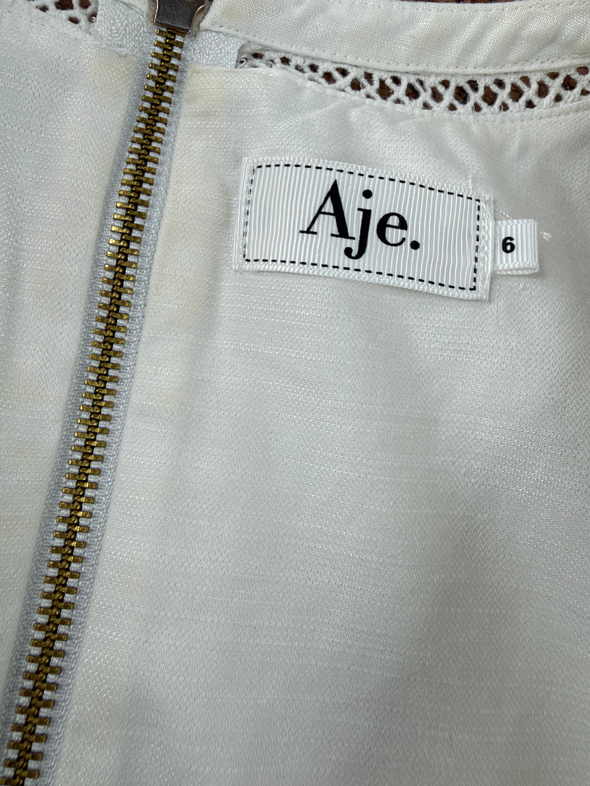 Aje White Linen & Cotton Sleeveless Tiered Midi Dress - AU6