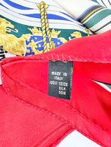 Pringle Cream, Crimson & Tartan Silk Scarf