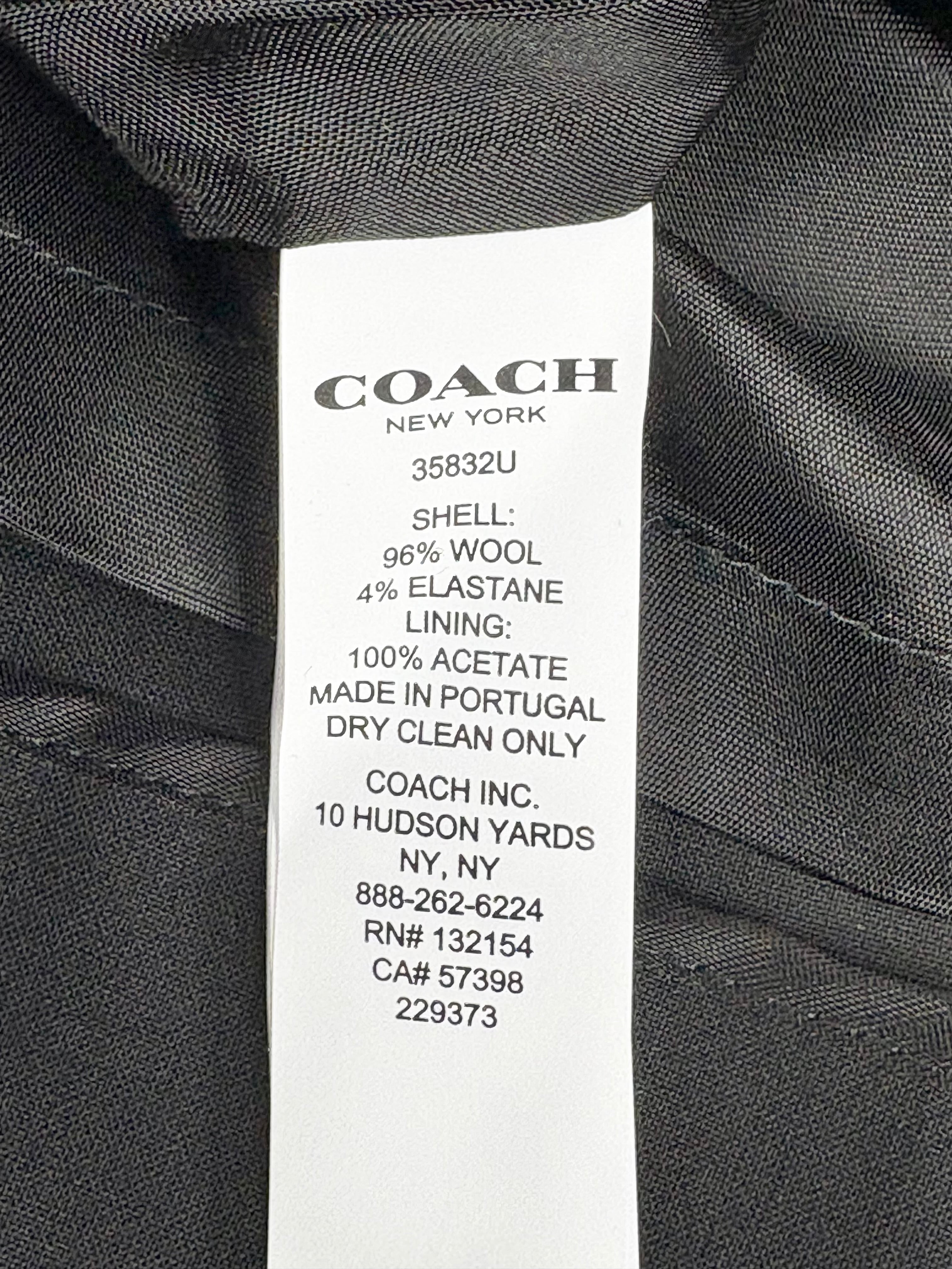 Coach Black Wool-Blend Midi Skirt - AU12