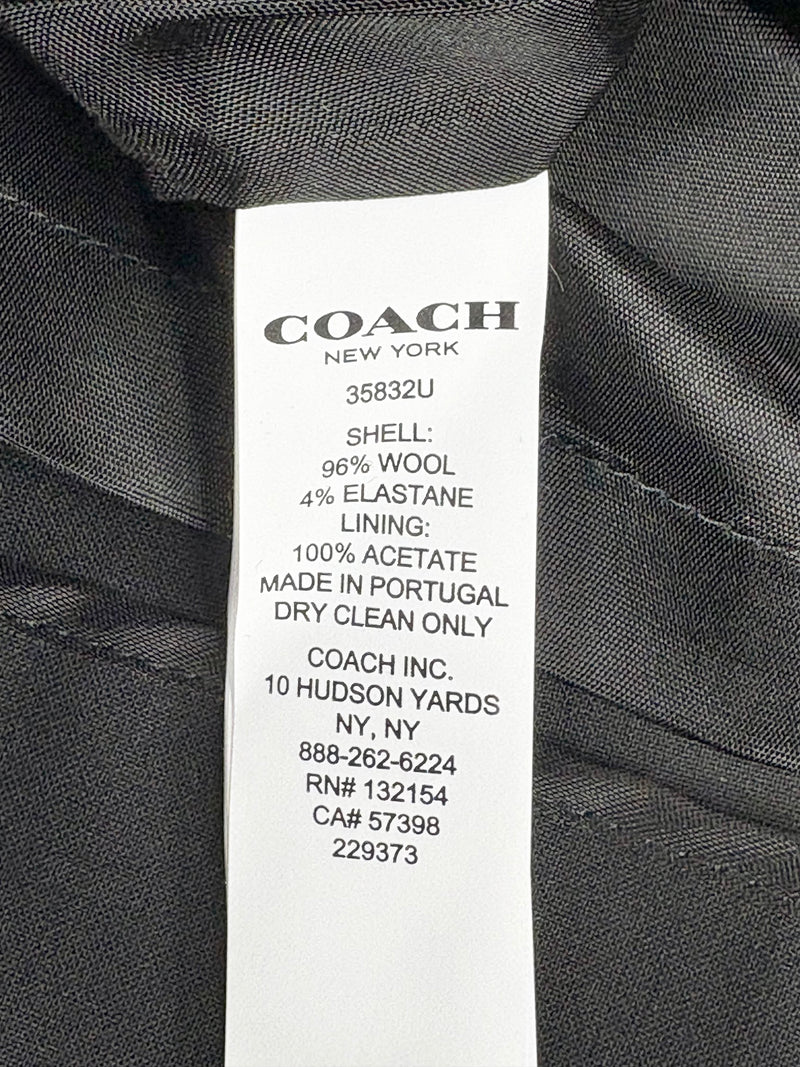 Coach Black Wool-Blend Midi Skirt - AU12