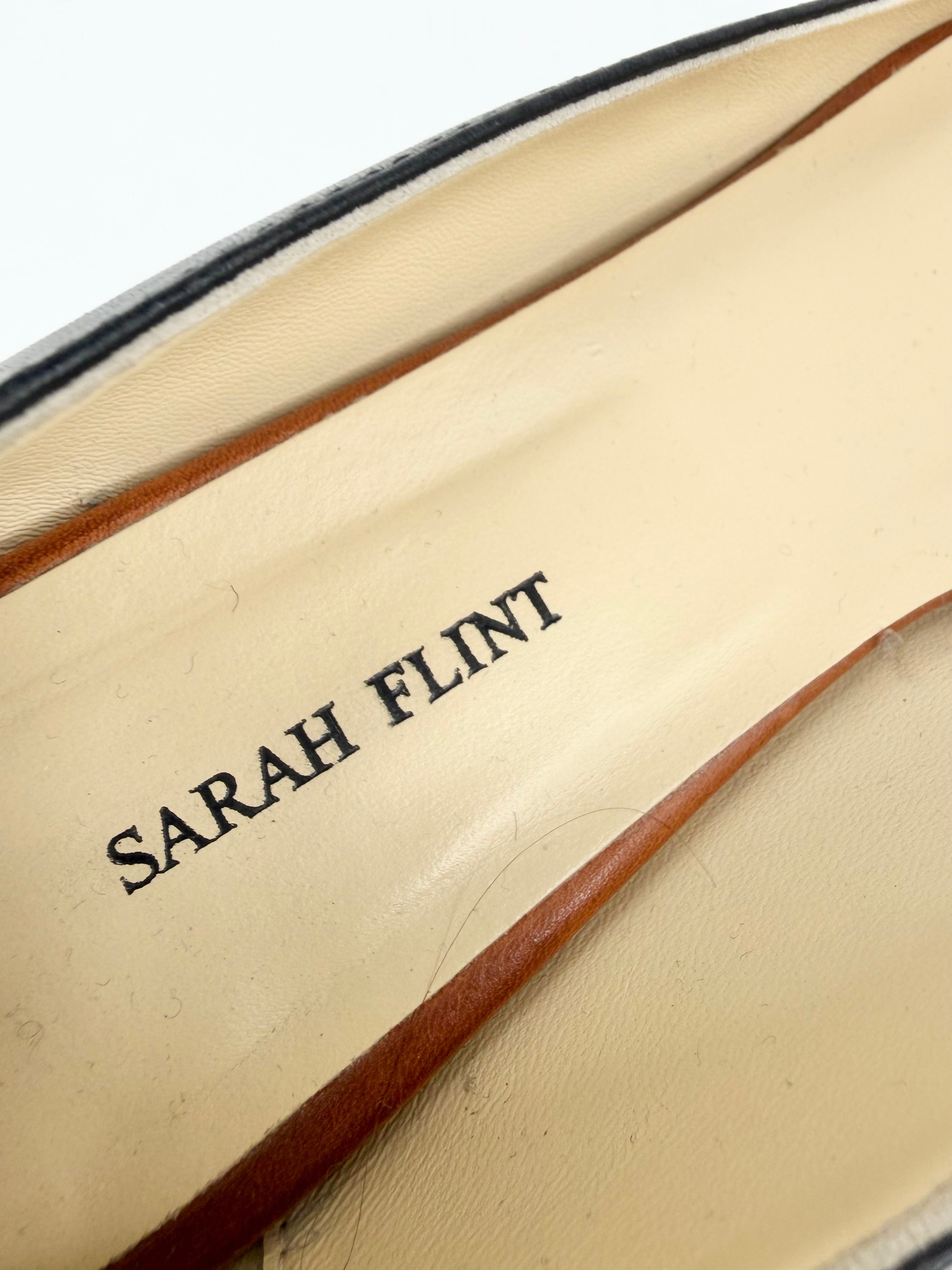 Sarah Flint 'Natalie' Black Pointed Toe Ballet Flats - EU39