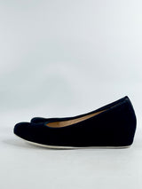 Hassia Black Suede 'Nizza' Wedges - EU39