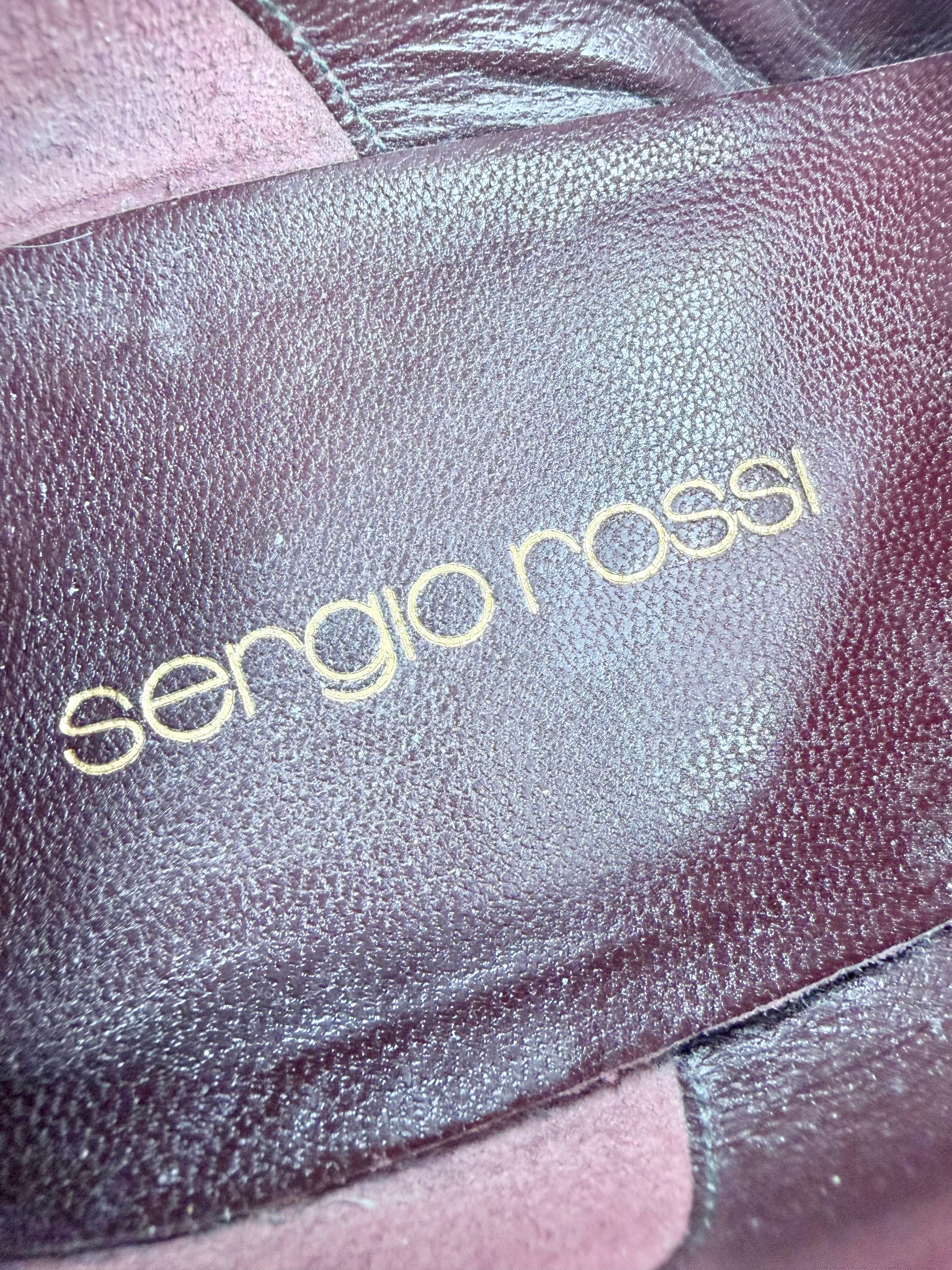 Sergio Rossi Chocolate Suede Laceup - EU45