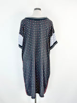 Zambesi 'Fame' Blue Red & Black Star Patterned Dress - AU12/14