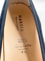 Hassia Black Suede 'Nizza' Wedges - EU39