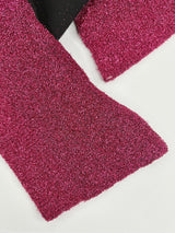 Balenciaga Raspberry Metallic-Glitter Asymmetric Sweater - AU6/8