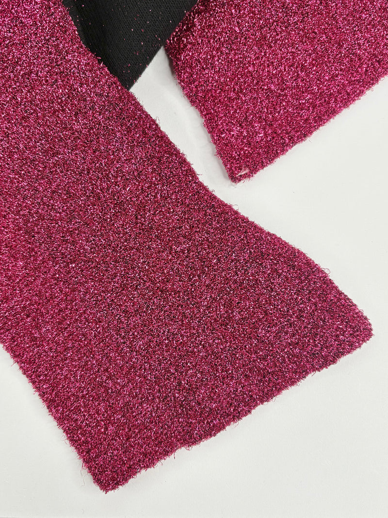 Balenciaga Raspberry Metallic-Glitter Asymmetric Sweater - AU6/8