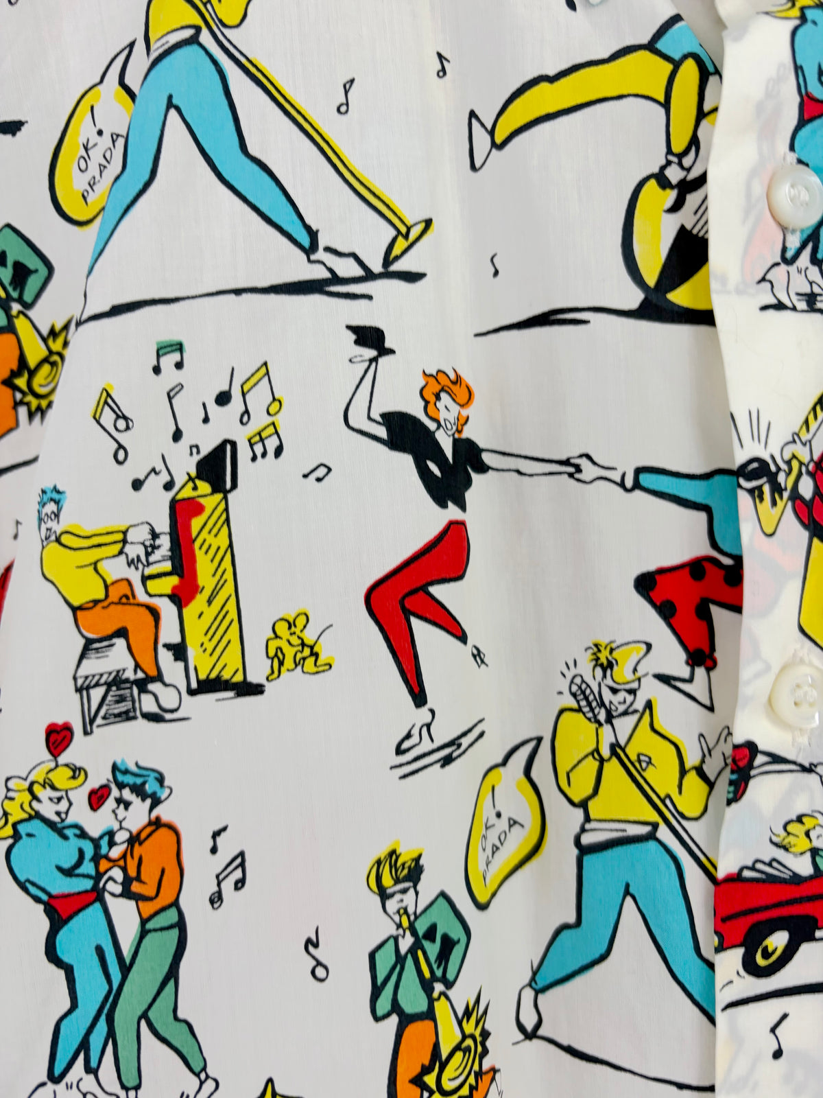 Prada Spring Summer 2012 Dance Americana Illustrated Shirt - 42