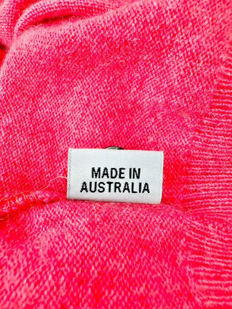 Hunter's Cerise Pink Cashmere Cardigan - AU10