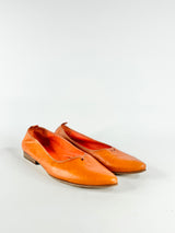 Henry Curl for Barneys New York Tangerine Pointed Toe Ballet Flats - EU37.5