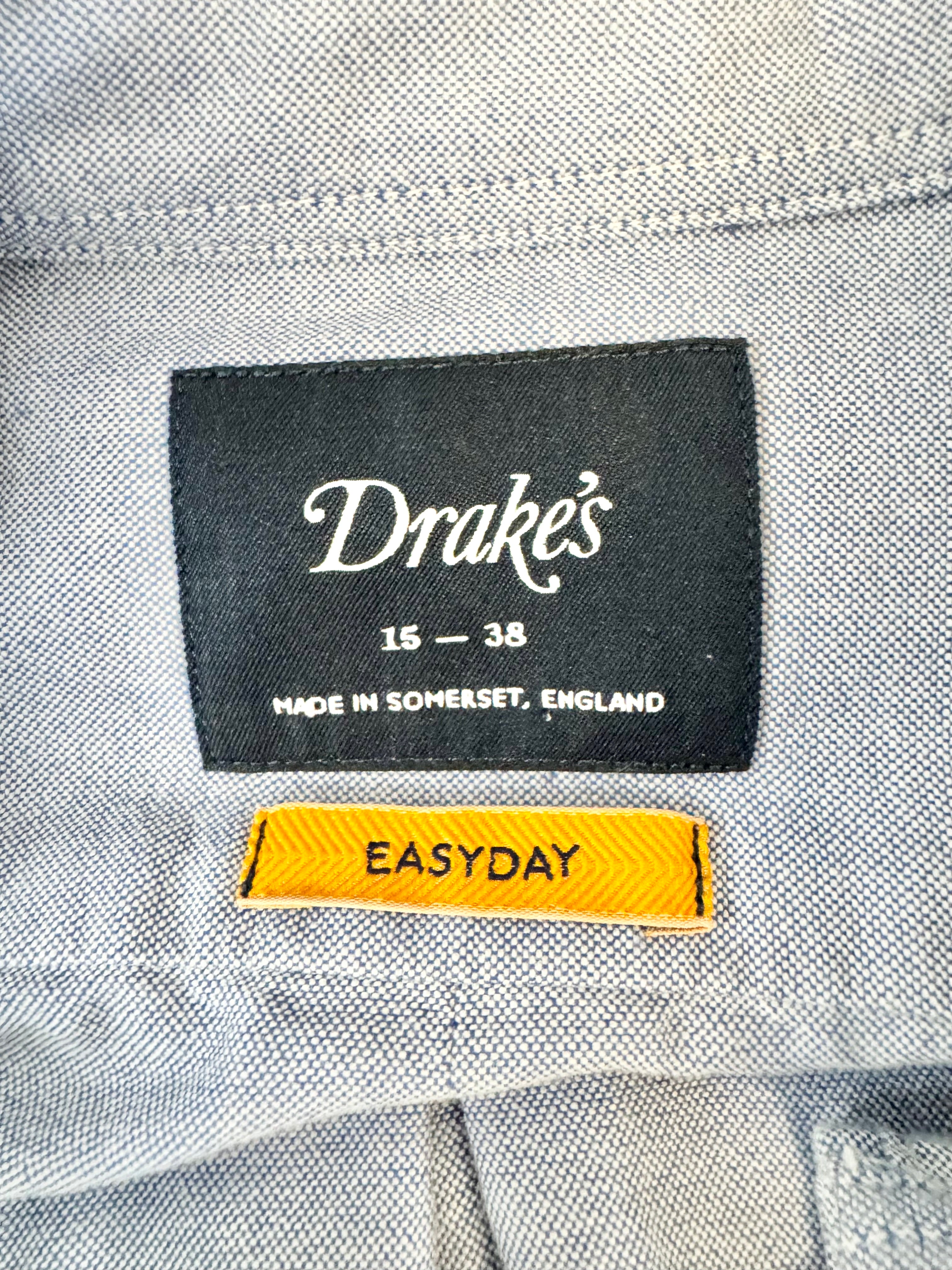 Drake's Light Blue Long Sleeve Shirt - 15/38