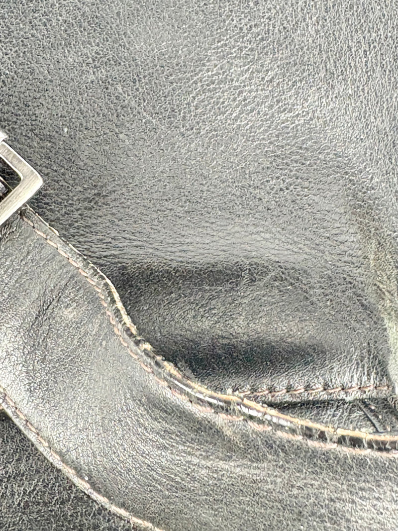 Braun Büffel Black Leather Messenger Bag