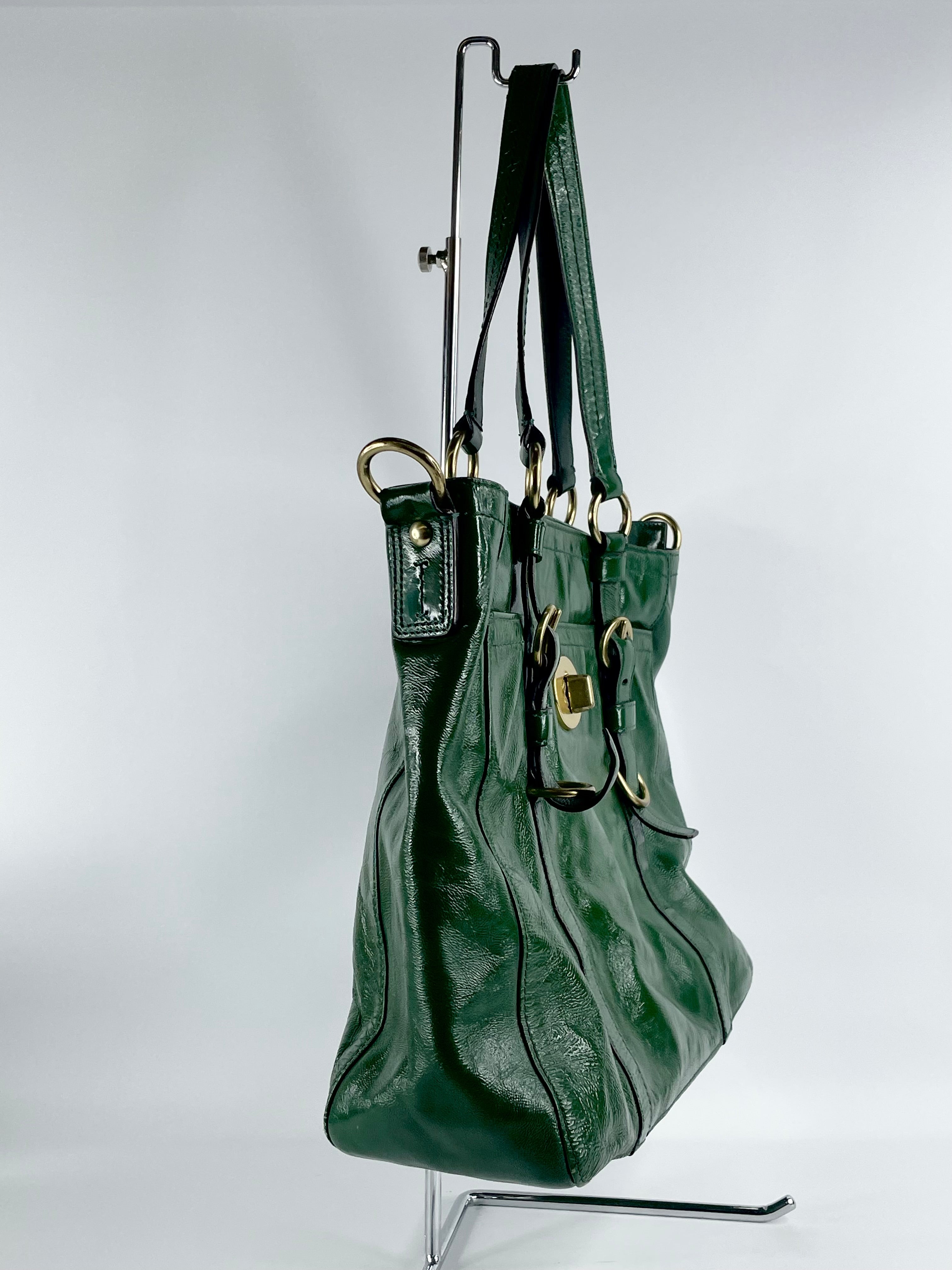 Coach Patent Green Leather Chelsea Shoulder Bag