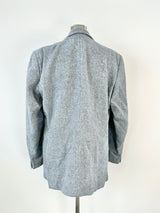 Vintage Donegal Tweed Hand Woven Blue Blazer - L