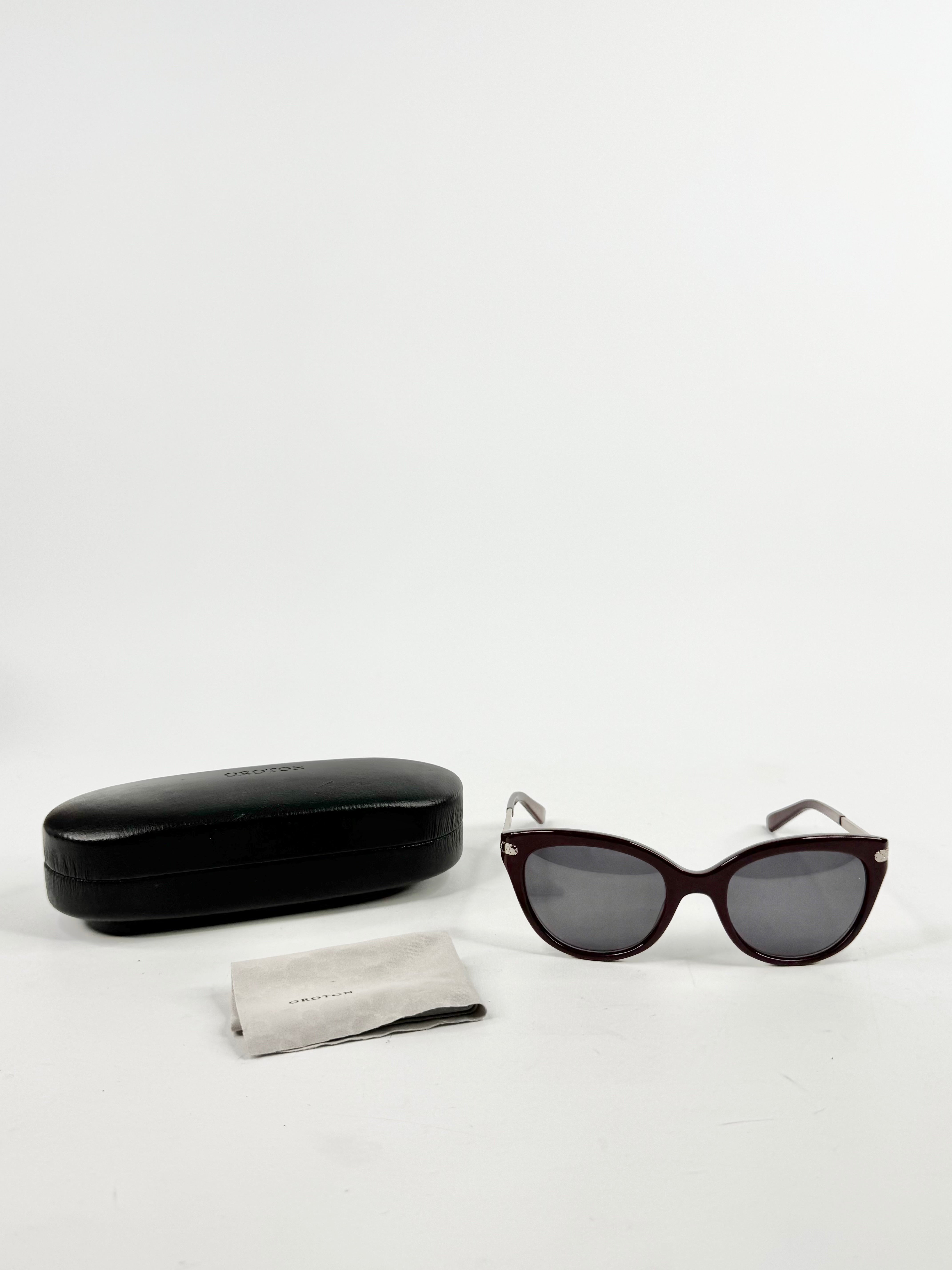Oroton Wine Red Cat Eye Sunglasses