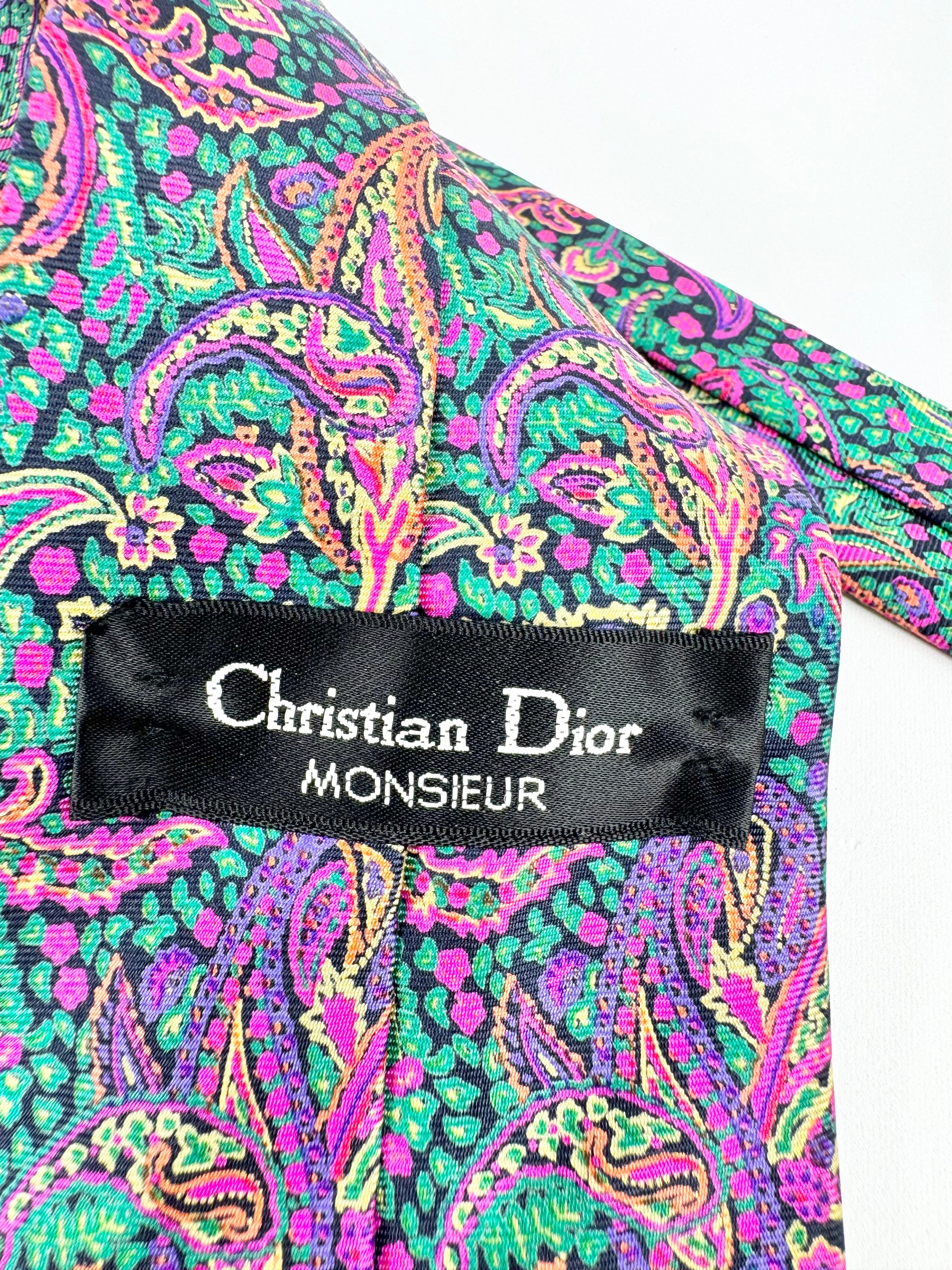 Christian Dior Paisley Print Tie