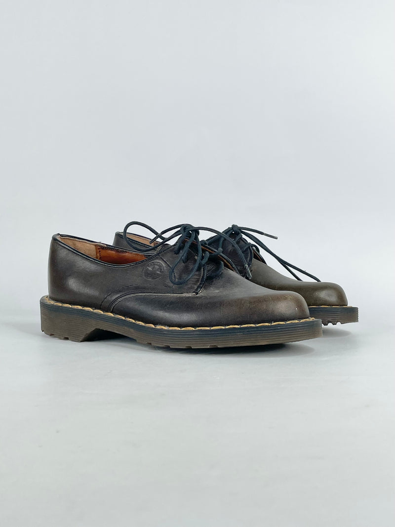 Dr. Martens Vintage Dark Brown 3-Eye Lace Up Shoes - EU36