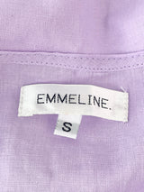 Emmeline Lavender Ruffled Collar Cropped Blouse - S