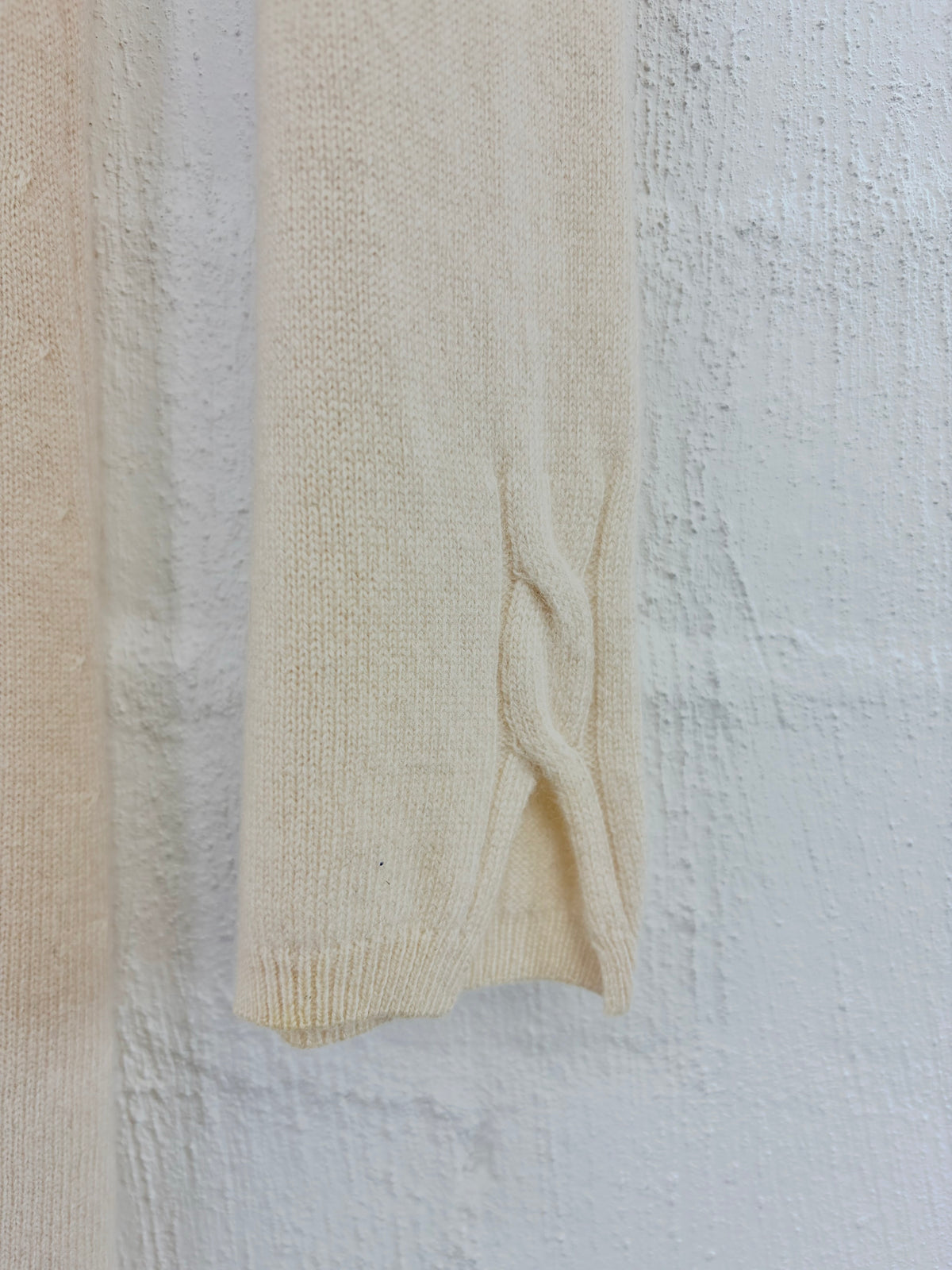 S'Max Mara Vanilla Cashmere & Wool Long V-Neck Cardigan - AU8/10
