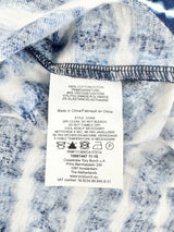 Tory Burch Blue & White 'Hollie' Long Sleeve Shift Dress - AU10/12