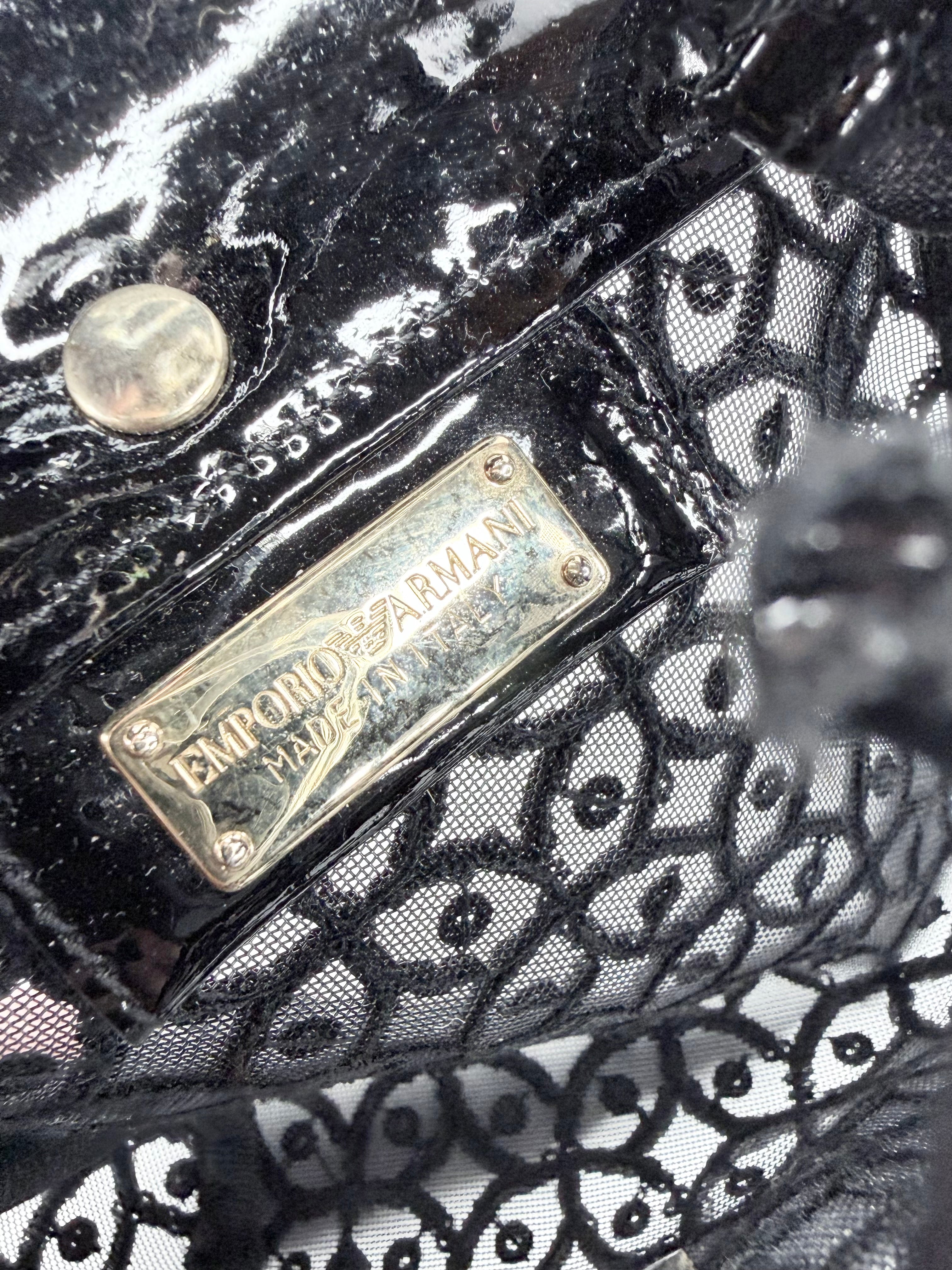 Emporio Armani Black Sequin Wristlet