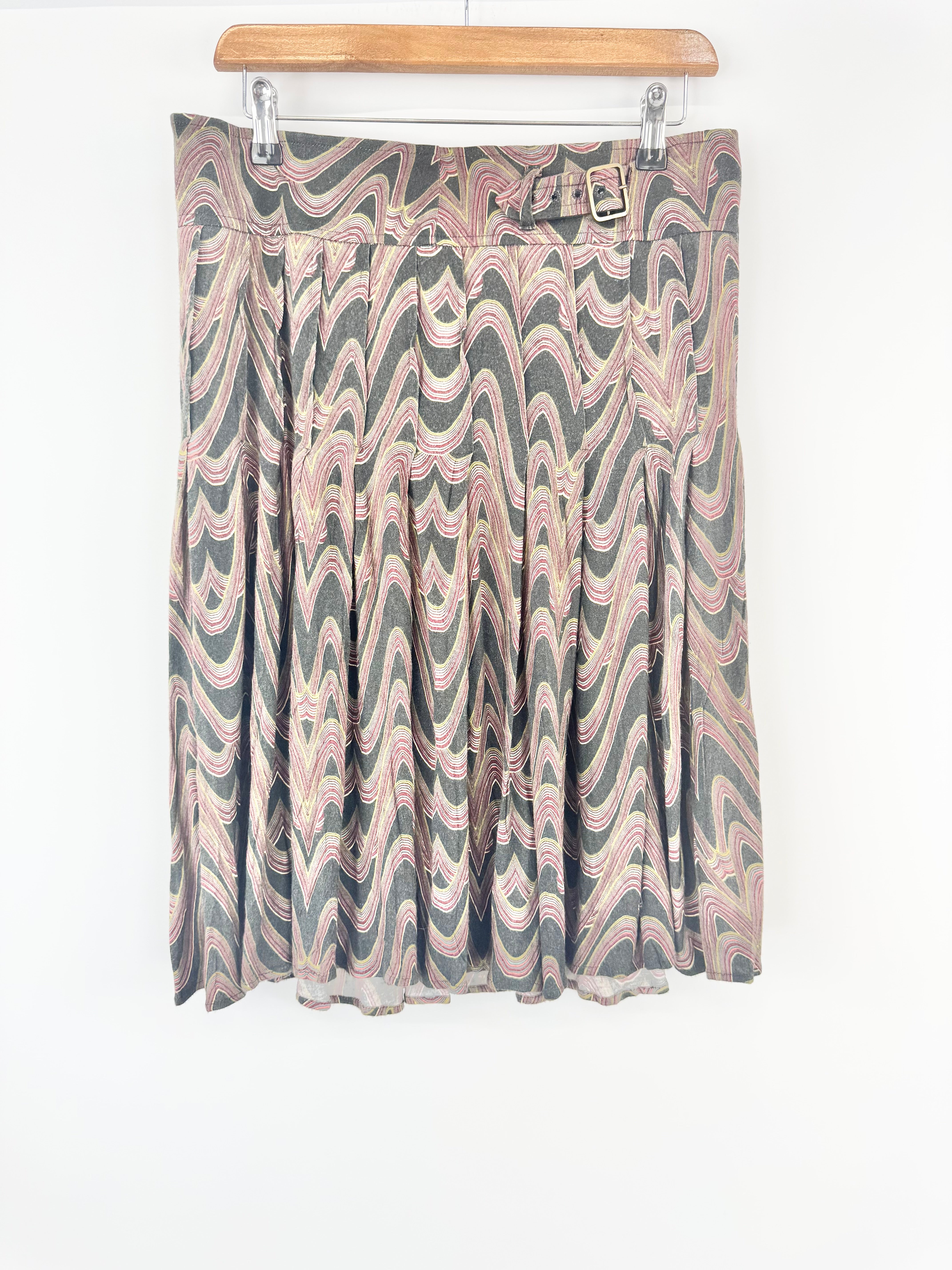 Scanlan Theodore Black Patterned Skirt - AU10