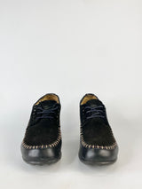 John Fluevog Black 'Cheerful' Heeled Lace Ups - EU38.5