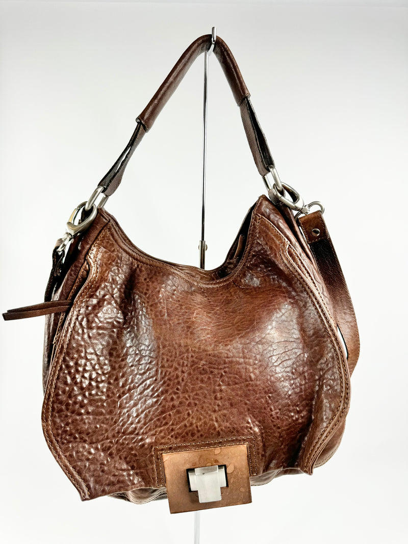 Gianni Chiarini Mahogany Leather Bag