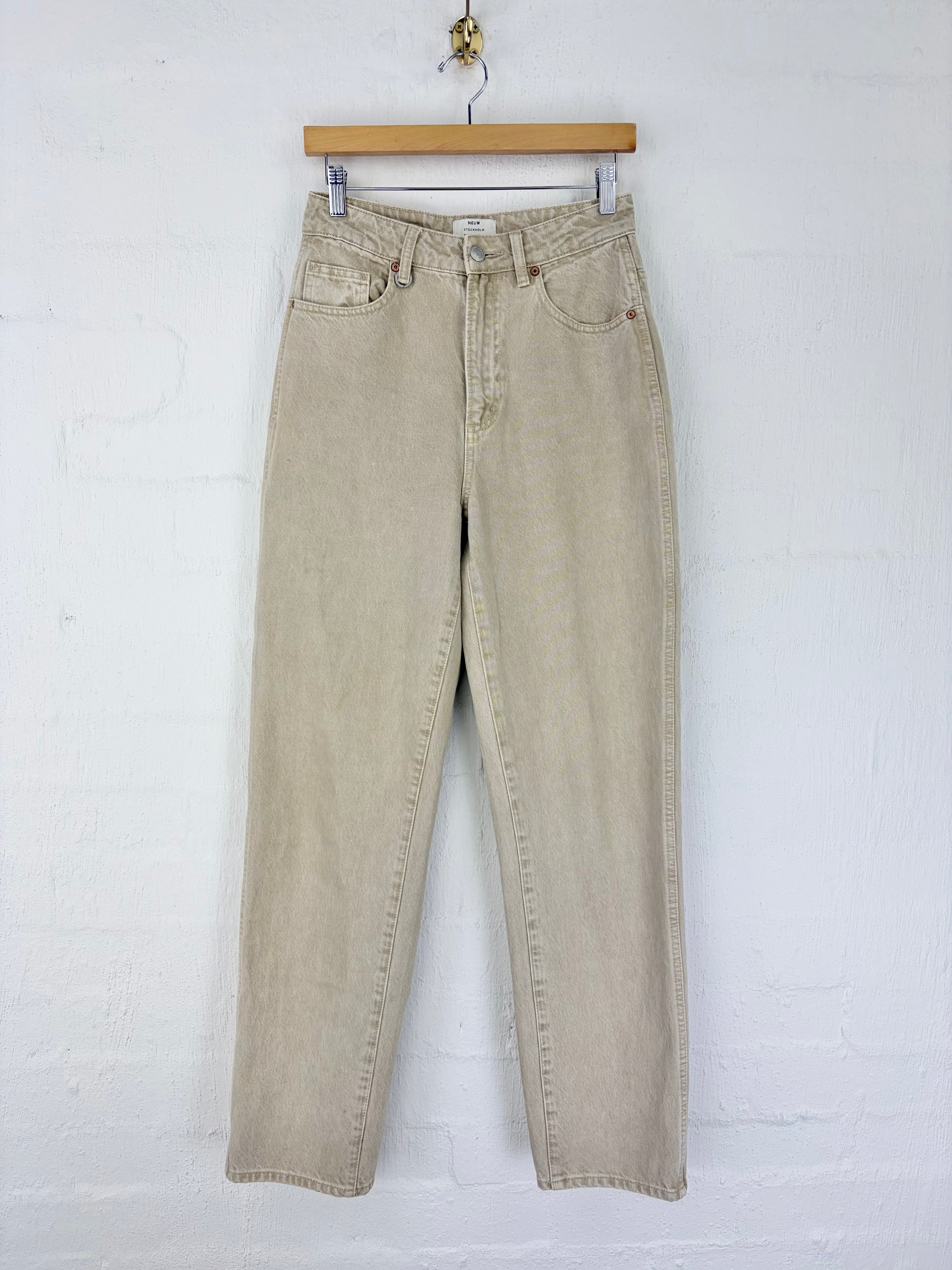 NEUW Oatmeal High Waist Straight Leg Jean - AU8