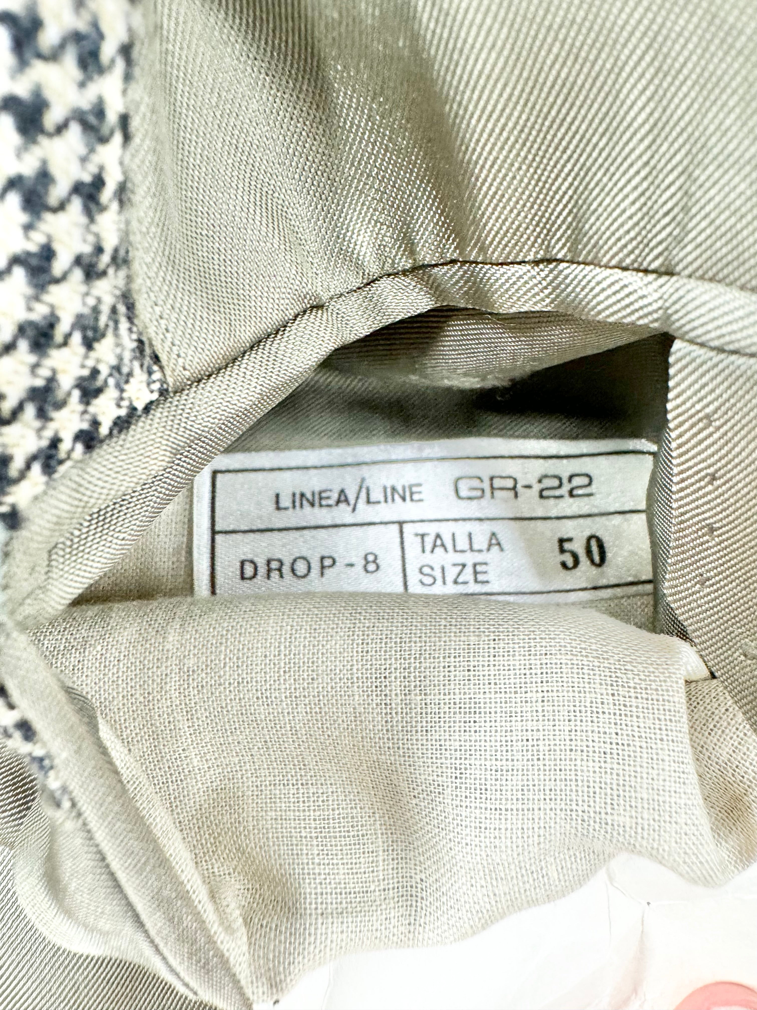 Ermengildo Zegna Gold Olive Double Breasted Glen Plaid Wool Blazer - 50