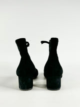 Halston Black Suede Ankle Boots - EU40