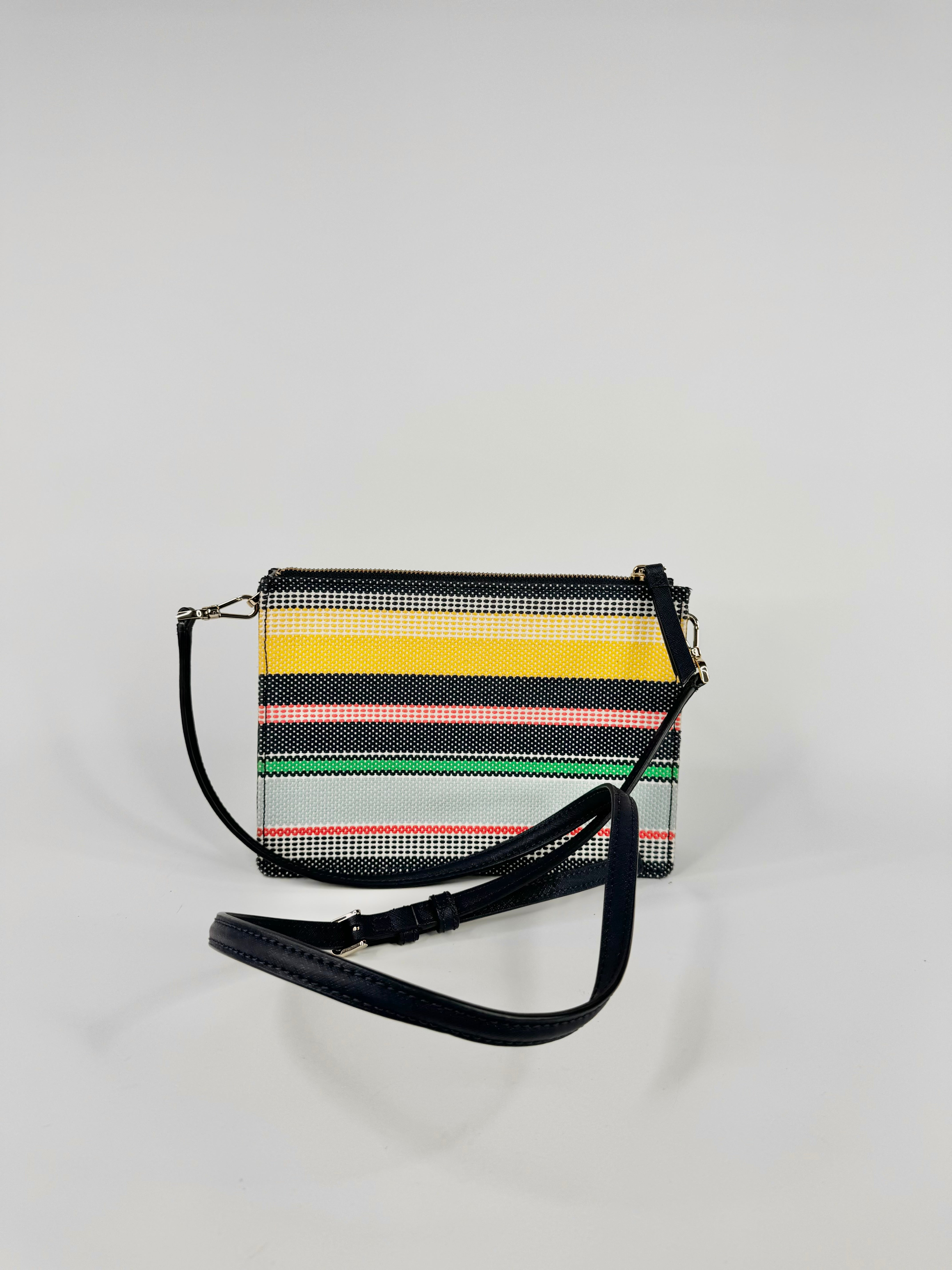 Kate Spade 'Rima' Blue Striped Cross Body Bag